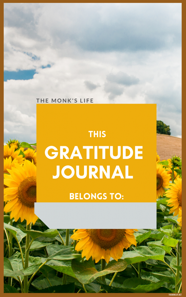 gratitude journal template
