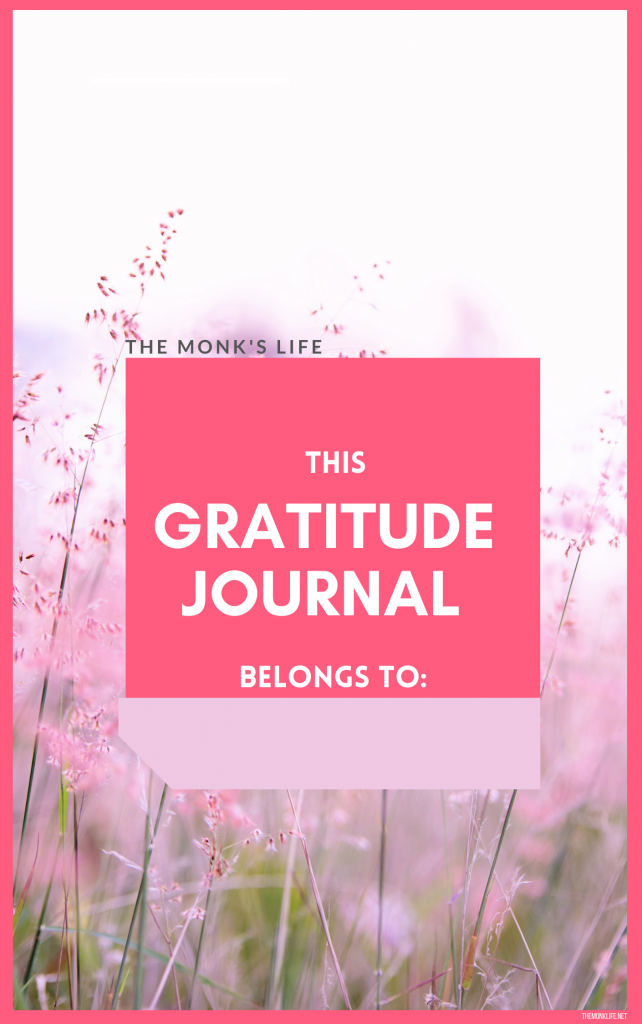 gratitude journal template
